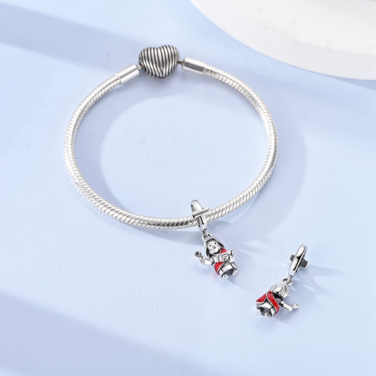 Silver Plated Preaching Charms for Bracelet Necklace Anklet
